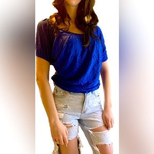 Ines Blue Shirt (Aritzia)